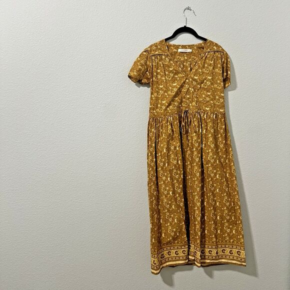 Christy Dawn Wrap Goldenrod Dawn Prairie Cottage Midi Maxi Dress XS - Picture 4 of 9